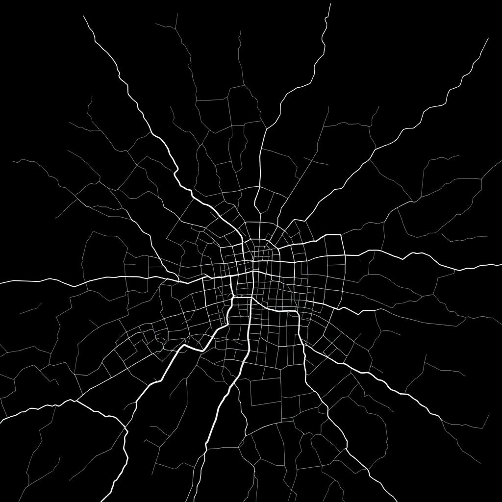 Stylised street map of Nagpur